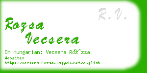 rozsa vecsera business card